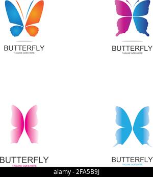 Schönheit Schmetterling Vektor Icon Design Stock Vektor