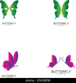 Schönheit Schmetterling Vektor Icon Design Stock Vektor