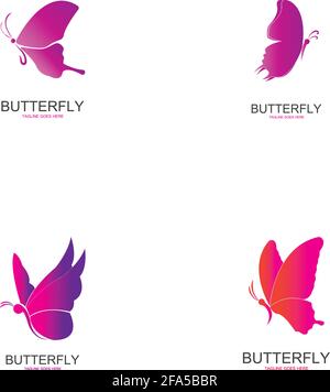 Vector - Schmetterling konzeptuelle einfache Ikone. Logo. Vektorgrafik Stock Vektor