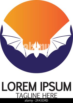 Bat Vektor icon logo Vorlage illustration Design Stock Vektor