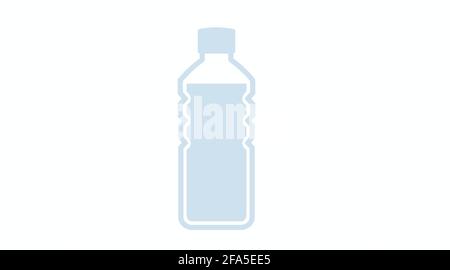 Symbol Für Wasserflasche. Vetcor isolierte Illustration einer Plastikflasche Stock Vektor