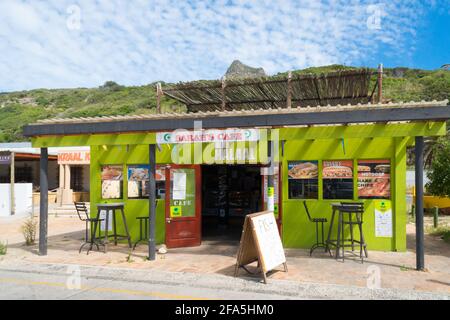 Das Halal Café in Hout Bay, Kapstadt, Südafrika bietet internationale Küche und Gerichte Stockfoto