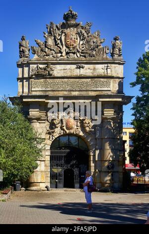 Polen, Stettin, Hafentor, woiwodschaft Westpommern. Stockfoto