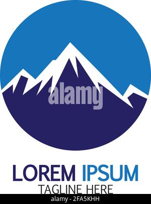 Berg Symbol Logo Template Vector Illustration Design Stock Vektor