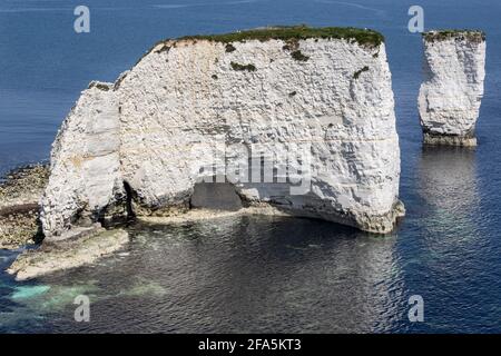 Old Harry's Rocks, Studland, Isle of Purbeck, Dorset, Großbritannien Stockfoto