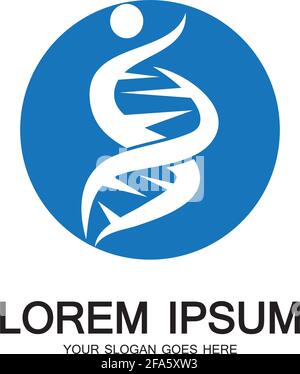 Design-Vektor für das menschliche DNA-Logo-Symbol Stock Vektor