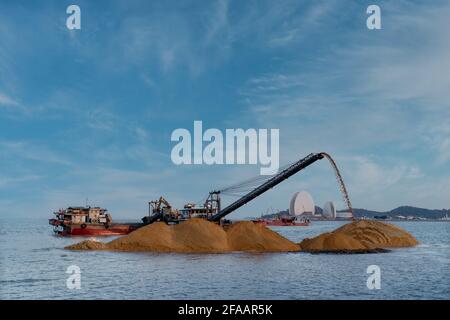 Künstlicher Strand von Zhuhai Stockfoto