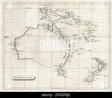 Australasien. Australia Notasia New Zealand Cook's Land ARROWSMITH/LEWIS 1812 Karte Stockfoto