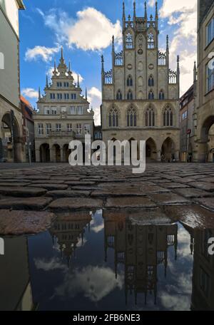 Historische Straße in Münster: Der Prinzipalmarkt Stockfoto