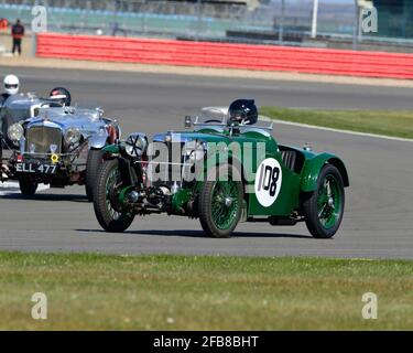 Nick Haywood-Cook, MG Midget J2, VSCC Special Rennen für die Silverstone Trophy. GP Itala Trophy Race Meeting, Silverstone, 17. April 2021. Stockfoto
