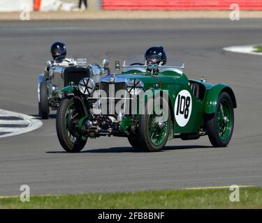 Nick Haywood-Cook, MG Midget J2, VSCC Special Rennen für die Silverstone Trophy. GP Itala Trophy Race Meeting, Silverstone, 17. April 2021. Stockfoto