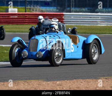 Richard Pilkington, Talbot T26 SS, Fox and Nicholl Trophy Race, GP Itala Trophy Race Meeting, Silverstone, Northamptonshire, England, 17. April 2021. Stockfoto