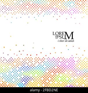 Heller Hintergrund mit hellen, mehrfarbigen Punkten. Vektorgrafik Stock Vektor
