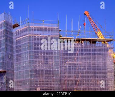 Baustelle für neue Wohnungen, City of Westminster, Greater London, England, Vereinigtes Königreich Stockfoto