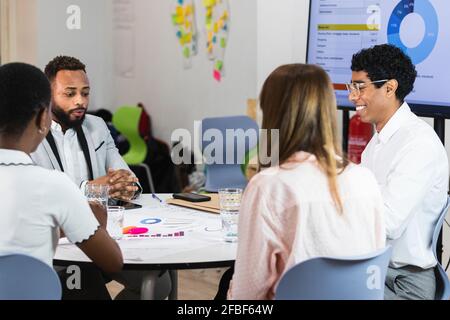 Entrepreneurs working together in meeting Stockfoto