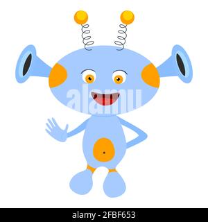 Niedliche Cartoon Alien für Kinder-Design. Vektorgrafik. Stock Vektor
