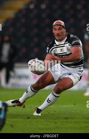 Hull, England. Freitag, 23. April 2021. Danny Houghton von Hull FC während des Betfred Super League-Spiels zwischen Hull FC und Wakefield Trinity im KCOM Stadium. (Ashley Allen/Alamy Live News. Stockfoto