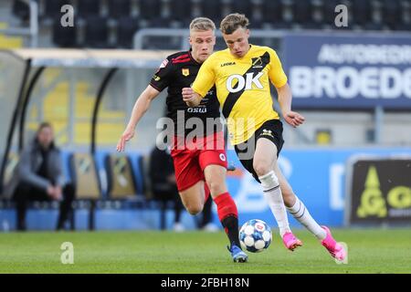 BREDA, NIEDERLANDE - 23. APRIL: Sydney van Hooijdonk von NAC Breda während des niederländischen Keukenkampioendivision-Spiels zwischen NAC Breda und Excelsior in Rat Stockfoto