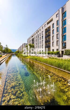 Passivhaus-Entwicklungsgebiet, Bahnstadt, Heidelberg, Deutschland Stockfoto