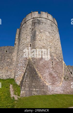 Marten's Tower, Chepstow Castle, Monmouthshire, Wales, Großbritannien Stockfoto