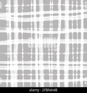 Abstraktes Vektormuster in einem Käfig unregelmäßige Linien vertikal und Horizontale Pinselstriche Stockfoto