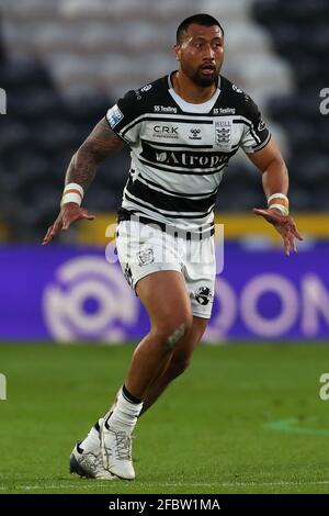 Hull, England. Freitag, 23. April 2021. LIGI Sao of Hull FC während des Betfred Super League-Spiels zwischen Hull FC und Wakefield Trinity im KCOM Stadium. (Ashley Allen/Alamy Live News. Stockfoto