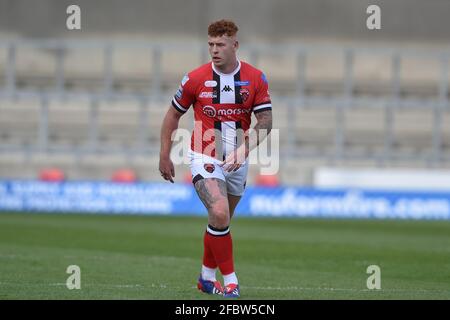 Harvey Livett (20) von Salford Red Devils während des Spiels Stockfoto