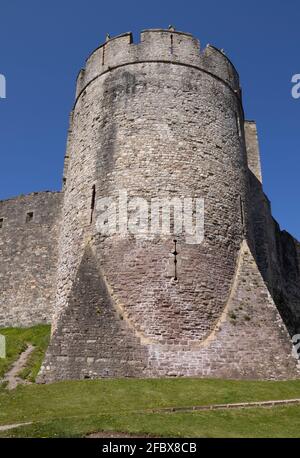 Marten's Tower, Chepstow Castle, Monmouthshire, Wales, Großbritannien Stockfoto