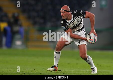 Hull, England. Freitag, 23. April 2021. Danny Houghton von Hull FC während des Betfred Super League-Spiels zwischen Hull FC und Wakefield Trinity im KCOM Stadium. (Ashley Allen/Alamy Live News. Stockfoto