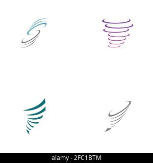 Set von Twister Logo Symbol Vektor Illustration Design-Vorlage Stock Vektor