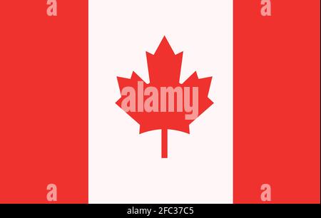 Vektordarstellung eines Emoticons der kanadischen Flagge Stock Vektor