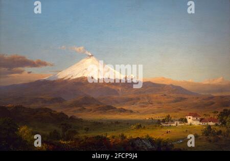 Ölgemälde im Jahr 1855 von dem amerikanischen Künstler Frederic Edwin Kirche von Cotopaxi Vulkan in Ecuador Stockfoto