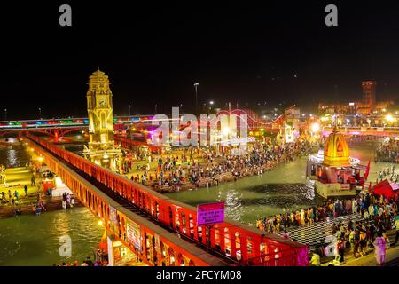 Har KI Pauri (Haridwar) Stockfoto