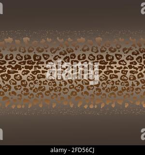 Trendy faux leopard skin seamless background. Abstract colorful animal print. Make camouflage printable cheetah skin print. Vector horizontal template Stock Vektor