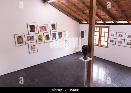 Alappuzha ,Kerala/India-April-23-2021: Verschiedene Installationen aus der ‘Lokame Tharavadu’, Kunstausstellung der Kochi Biennale Foundation Alappuzha Stockfoto