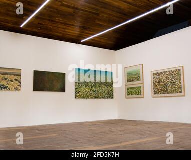 Alappuzha ,Kerala/India-April-23-2021: Verschiedene Installationen aus der ‘Lokame Tharavadu’, Kunstausstellung der Kochi Biennale Foundation Alappuzha Stockfoto