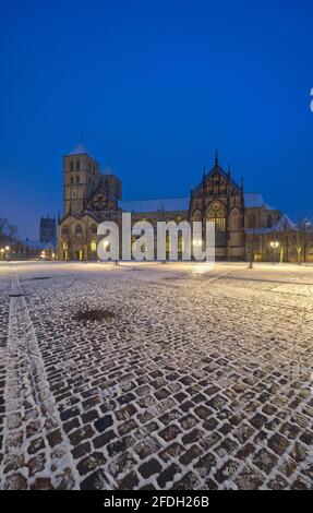 Mittelalterlicher Münster oder St.-Paulus-Dom in Münster, Deutschland Stockfoto