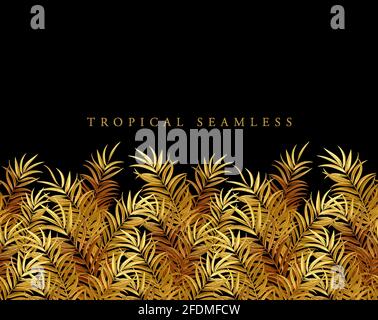Von tropischen Palmen Blätter, Dschungel Blätter nahtlose Vektor florale Muster Hintergrund Stock Vektor