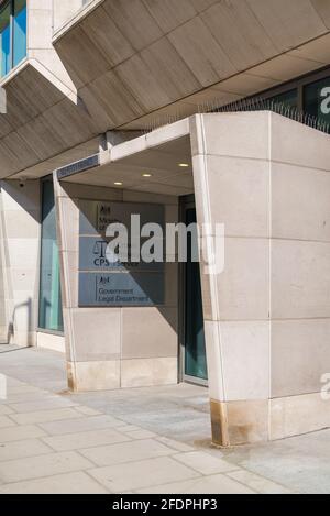 Eintritt in das Justizministerium, die Staatsanwaltschaft und die Rechtsabteilung der Regierung in Petty France, Westminster, London, England, Großbritannien Stockfoto