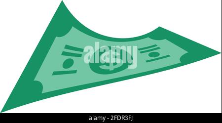 US-Dollar-Aktien-Banknoten Symbol für Geschäftsfinanzierung Vektorgrafik Geldkonzept Stock Vektor