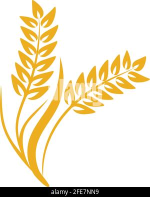 Landwirtschaft Weizen Logo Vorlage Vektor Symbol Design Stock Vektor