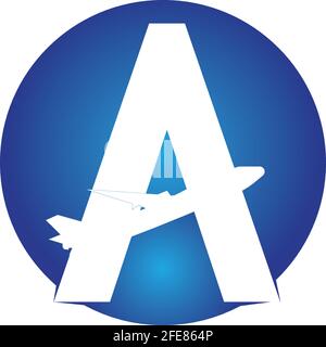 Schreiben SIE EIN Air travel Logo Design Vorlage-Vektor Stock Vektor