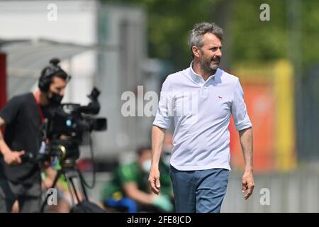 Mialn, Italien. 24. Apr, 2021. Während des Halbfinals des italienischen Pokals, zweites Beinspiel zwischen AC Mailand und FC Internazionale im Sportzentrum Vismara (Mailand), Italien Credit: SPP Sport Press Foto. /Alamy Live News Stockfoto