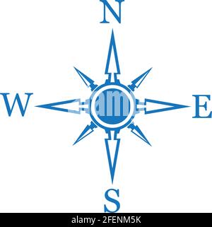 Kompass-Symbol auf Hintergrund isoliert.Moderne flache Kompass Piktogramm, Geschäft, Marketing, Internet-Konzept.trendy einfach vektor-Symbol für Websitedesign oder Stock Vektor