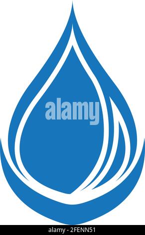 Wassertropfen Logo Template Vector Illustration Design Stock Vektor