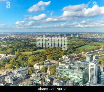 Luftaufnahme von London mit Blick nach Norden über den Regents Park Stockfoto