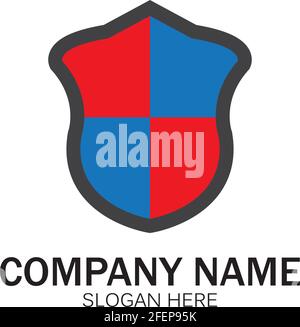 Schild Logo Design Vektor, Schild Emblem Logo Vorlage, Logosymbol Symbol-Vektor Stock Vektor