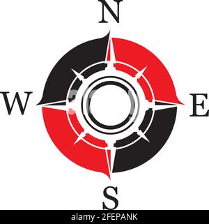 Kompass-Symbol auf Hintergrund isoliert.Moderne flache Kompass Piktogramm, Geschäft, Marketing, Internet-Konzept.trendy einfach vektor-Symbol für Websitedesign oder Stock Vektor