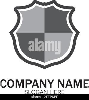 Schild Logo Design Vektor, Schild Emblem Logo Vorlage, Logosymbol Symbol-Vektor Stock Vektor