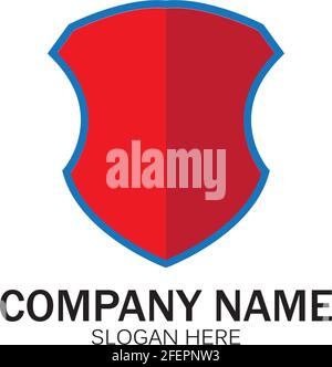 Schild Logo Design Vektor, Schild Emblem Logo Vorlage, Logosymbol Symbol-Vektor Stock Vektor